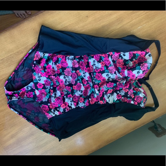 torrid Other - Torrid Skull 💀 Floral Rose Bathing Suit Swimsuit